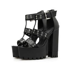 Edgy Sandals, Sandals Patterns, Basic Heels, Gladiator Heels, Genuine Leather Sandals, Womens Sandals Summer, Platform Heels Chunky, Black Sandals Heels, Ladies Shoes