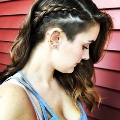 Viking Braids With Undercut Women, Undercut Viking Braid, Faux Undercut Braid, Viking Braid Shaved Side