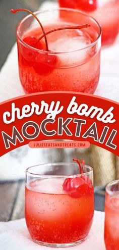 Cherry Bomb Mocktail, Summer drink,non alcoholic beverage Cherry Bomb Drink, Homemade Summer Drinks, Nonalcoholic Drink, Bomb Drinks, Cherry Drink, Smoothie Popsicles, Fun Summer Drinks