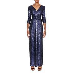 You'll shine at any event in this women's Focus By Shani v-neck sequin column evening gown. Click on this WOMEN'S GUIDE to find the perfect fit and more! You'll shine at any event in this women's Focus By Shani v-neck sequin column evening gown. Click on this WOMEN'S GUIDE to find the perfect fit and more! FEATURES Bodycon styling Sequin construction Zipper back 3/4-length set-in sleeves Fully lined V-neckFIT & SIZING 60-in. length from shoulder to hem Maxi length hits at the ankleFABRIC & CARE Body & lining: polyester Dry clean Imported Color: Navy. Gender: female. Age Group: adult. Bodycon Styling, Evening Gown, Evening Gowns, Fabric Care, Gender Female, Size 16, Age Group, Dress Outfits, Size 12