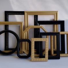 there are many different frames on the table