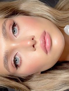 Rosey Cheeks Makeup, Make Up Blonde Hair Blue Eyes, Maquillage On Fleek, Soft Glam Makeup, The Best Makeup, Lips Makeup, Pink Makeup