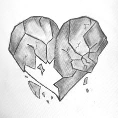 Drawing Of A Heart Breaking, Healed Heart Drawing, Things To Draw Heartbreak, Locked Heart Drawing, Drawing Ideas Heart Break, Stone Heart Drawing, Broken Hearted Painting Ideas, Breakup Drawing Reference, Broken Sketching