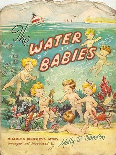 an old children's book with the title water babies