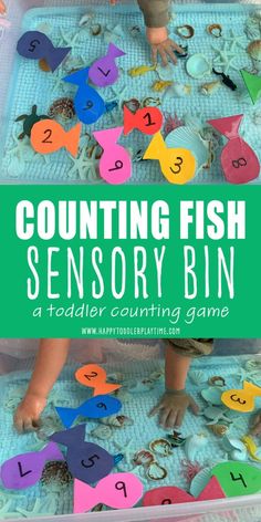 counting fish game for toddlers to play with the numbers and letters that are missing