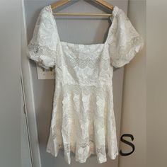 Never Worn Lace Mini Dress Great For Bridal Events! Country Reception Dress, Bridal Events, Dress Shopping, Bridal Event, Reception Dress, Wedding Dress Shopping, Lace Mini Dress, Colorful Dresses, Color White