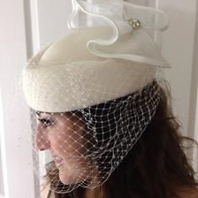 Bridal Hat with Birdcage Veil Crinoline bow & Swarovski | Etsy Bridal Hat, Birdcage Veil, Bridal Sash, Something Old, Modern Bride, Vintage Store, Bird Cage, Bridal Accessories, Veil