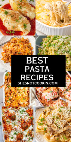 Pasta recipes on a photo collage. Pasta Recipes Easy, Easy Pasta Dinner, Pasta Casserole, Best Pasta Recipes, Dinner With Ground Beef, Pasta Dinners, Pasta Dinner Recipes, Healthy Family Meals, Yummy Pasta Recipes