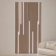 Marchmont Natural Oak Wood Veneer Decorative Acoustic Slat Wall Panel - 240 x 60cm Modern Wall Divider, Wood Slat Wall Office, Raleigh Art, Acoustic Slat Wall, Timber Feature Wall, Rowen Homes, Slat Wall Panel, Oak Wood Veneer, Natural Oak Wood