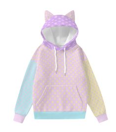 Fabric: Scuba(95% polyester and 5% spandex) Regular fit Long sleeve,decorative ears, kangaroo pocket Fabric weight: 230g/m² Printing process:Transfer printing. Care Instruction: machine wash cold with similar colors, do not bleach, tumble dry low, do not iron, do not dry clean. Cute Cat Print Hooded Hoodie, Kawaii Long Sleeve Hoodie With Cat Design, Cute Anime Print Winter Sweatshirt, Cute Winter Anime Print Sweatshirt, Cute Long Sleeve Sweatshirt With Cat Print, Cute Multicolor Winter Sweatshirt, Playful Pink Hoodie With Cartoon Print, Cute Long Sleeve Sweatshirt With Cat Design, Cute Long Sleeve Hoodie With Cat Design