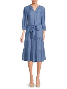 Saks Fifth Avenue Notch Collar Belted Midi Dress on SALE | Saks OFF 5TH Spring Midi-length Belted Dress With Tie Fastening, Spring Knee-length Midi Dress With Belted Cuffs, Belted Knee-length Midi Dress For Brunch, Spring Belted Knee-length Midi Dress, Spring Midi Length Belted Dress With Tie Waist, Belted Knee-length Midi Dress For Spring, Spring Knee-length Belted Midi Dress, Spring Dresses With Tie Waist And 3/4 Sleeve, Spring Midi Dress With Belted Cuffs