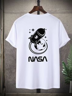 Mens 100% Cotton Nasa logo Printed
Round Neck Casual Short Sleeve T-shirts Comfy Trendy Outfits, Shirt Logo Design, Shirt Print Design, Seo Expert, Clothing Inspiration