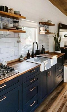 the kitchen is clean and ready to be used as a place for cooking or eating