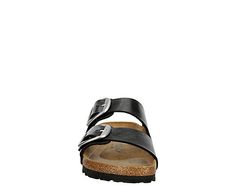 Birkenstock Arizona Big Buckle Women s Footbed Sandal Bigger and bolder - the Birkenstock Arizona Big Buckle womens footbed Sandal is still a laid-back comfort pioneer. Featuring an oiled leather upper , this Sandal has the original footbed with pronounced arch support, a roomy toe box, and a deep heel cup. Two soft straps with large buckles provide an adjustable fit. Leather upper Dual buckle strapsPiumato leather liningCork-latex footbedEVA outsole Casual Black Footbed Sandals For Outdoor, Black Footbed Sandals With Cork-bed Midsoles For Outdoor, Casual Black Footbed Sandals With Leather Footbed, Black Casual Footbed Sandals With Arch Support, Casual Black Footbed Sandals With Arch Support, Casual Black Leather Footbed Sandals, Black Round Toe Footbed Sandals For Outdoor, Comfortable Flat Footbed Sandals For Outdoor, Birkenstock Arizona Big Buckle