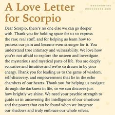 a love letter for sorpio