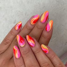 Fancy nail design ideas Remove Acrylic Nails, August Nails, Colorful Nail, Short Square Nails, Nail Design Ideas, Funky Nails, Fancy Nails