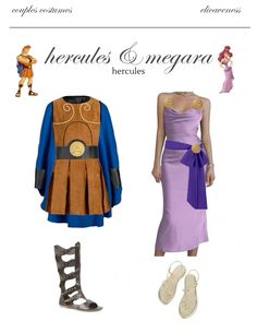 there is an image of the costume and shoes for disney's meralas