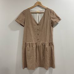 Reposhing This Item I Purchased From @Wang712. Loved It, But Ready To Rotate For Something New. Questions? Leave A Comment Below! Something New, Gingham, Size 4, Mini Dress, V Neck, Womens Dresses, Women Shopping, Dresses, White