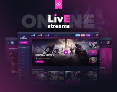 an image of the website for live streams