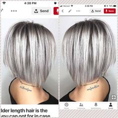 Grey Hair Cover Up, Silver Blonde Hair, Gorgeous Gray Hair, Silver Hair Color, Bob Haircut For Fine Hair, Short Grey Hair, Blending Gray Hair, Pinterest Hair