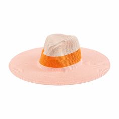 Indulge in timeless elegance with our Mudpie Pink Color Block Fedora. Crafted from 100% paper straw, its durability will keep you looking effortlessly chic on all your adventures. Its adjustable band guarantees a perfect fit, while its vibrant pink color and intricate design remain vivid no matter how many times you wear it. 100% paper straw Adjustable band Vibrant colors Orange Pink Color, Pink Pineapple, Chic Pink, Next Clothes, Paper Straws, Mud Pie, Fedora Hat, Straw Hat, The Pink