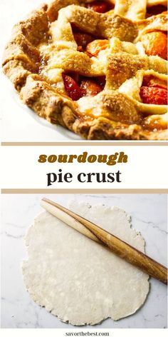 two different types of pie crusts on top of each other