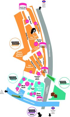 a map showing the location of different locations in london, england and where to go