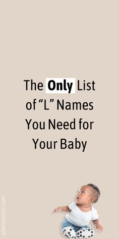 You won't believe how many hidden gems are on this boy names that start with L list. Whether your vibe is more trendy, timeless, or unique, you'll find some surprisingly underused baby names that all start with the letter L! I've also included each name's meaning and popularity ranking. // baby boy names // letter l names for boys // boy names that start with L // baby boy names starting with I L Baby Boy Names, Best Boy Names, L Names, Rare Baby Names