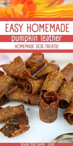 homemade homemade dog treats made with pumpkin leather