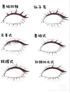 the different types of eyelashes are shown in this drawing lesson, which shows how to draw them