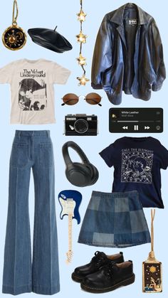 Indie Rock Outfits Aesthetic, Band Show Outfit, Indie Rock Style Outfits, Blues Rock Outfit, Band Shirts Outfits Aesthetic, Guitar Outfit Style, Indie Band Concert Outfit, Band Aesthetic Outfits, Band Geek Aesthetic