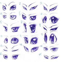 an image of many different eyes drawn on paper