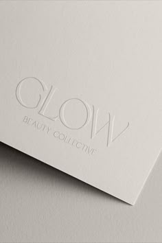 Glow Beauty Collective is a beauty brand that specializes in skincare & lashes. We worked to bring Glow's feminine and minimalist personality to life through full brand identity design and packaging design | business cards design, neutral brand, branding identity logo, feminine packaging inspiration, brand logo aesthetic, minimalist packaging, brand design inspiration, packaging design, modern packaging #businesscards #brandinginspiration #branding #design Sophisticated Business Card, Makeup Studio Decor, Spa Logo Design, Makeup Logo Design, Feminine Minimalist, Spa Room Decor, Fashion Business Cards, Beauty Business Cards