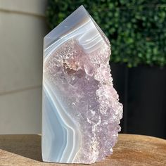 Amethyst Agate Cluster Tower . The color are so beautiful ! Amazing 🤩  SIZE: approximately ...109 mm.. see pictures                                                      📌 Science & Origin : Excellent Piece for any Crystal Collection.              📌 Meaning & Energy: Amethyst ♥ Increases nobility ♥ Spiritual awareness ♥ Psychic abilities ♥ Inner peace and healing ♥ Healing of body, mind & soul ♥ Positive transformation ♥ Meditation ♥ Balance ♥ Relieves stress ♥ Communication You will receive : one Pictured Crystal ( approximately  inches) *You will get the same one that is in the picture. (There will be little differences in color under different light and because of different displays/screens ).                                                       📌 Notice: *Please read all of the des Crystal Tower Display, Crystal Room Decor, Peace And Healing, Body Mind Soul, Huge Crystal, Crystal Room, Pretty Rocks, Cool Rocks, Crystal Tower