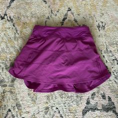 Color Is Vivid Plum, Size 2, No Flaws, Never Worn Lululemon Aesthetic, Pace Rival Skirt, Lululemon Pace Rival, Skirt Purple, Christmas List, Color Purple, Plum, Lululemon Athletica, Womens Skirt