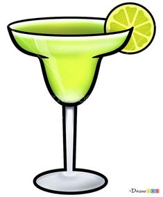 a green drink with a slice of lemon on the rim