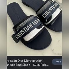 Christian Dior Diorevolution Sandals Blue Blue Sandals, Dior Shoes, Blue And Silver, Women's Shoes Sandals, Christian Dior, Shoes Sandals, Dior, Sandals, Women Shoes