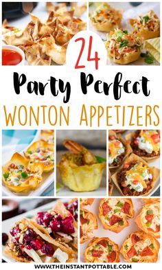 the best party appetizers to serve at your next party, including pizzas and desserts