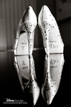 black and white photograph of wedding shoes