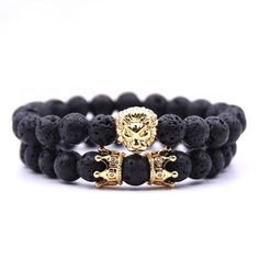 Luxurious double bracelet made from 5 kinds of natural stone beads for real man. Specification: Item Type: BraceletStyle: TrendyMaterial: Natural StoneGender: MenModel Number: Lion BraceletChain Type: Beaded BraceletShape pattern: SkeletonColor: Black, Light Blue, Brown, WhiteLength: 18-21CM Package: 1 x bracelet Mens Charm Bracelet, Blue Tiger Eye Bracelet, Lion Bracelet, Couples Jewelry, Lion Jewelry, Good Luck Bracelet, Bracelet Chakra, Lava Stone Bracelet, King Lion