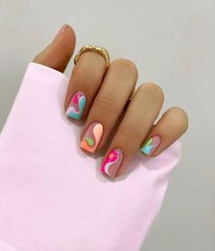 Unghie Nail Art, Short Square Nails, Short Nail Designs, Gel Nail Designs, Nail Arts, Manicure E Pedicure, Square Nails, Perfect Nails