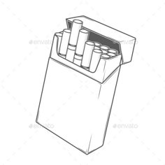 Cigeratte Box Drawing, Ciggerette Sketch, Cigeratte Tattoo Design, Ciggaretes Drawings, How To Draw Ciggarates, How To Draw A Lighter Step By Step, Ciggerette Drawings, Cigerattes Aesthetic Drawings, Ciggerette Drawing Sketches