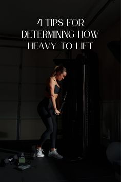 a woman in black sports bra top and leggings with text overlay that reads,