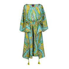 Electric Principessa Paisley Italian Silk Midi Dress – PAX PHILOMENA Missionaries Of Charity, Midi Silk Dress, Indian Block Print, Famous Fashion, Silk Midi Dress, Silk Maxi Dress, Abaya Fashion, Kaftan Dress, Silk Crepe