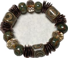 Bohemian Brown Stretch Bracelet With Spacer Beads, Handmade Earthy Brown Stretch Bracelet, Earthy Green Beaded Bracelets, Scottsdale Az, Let Go, My Favorite, Beaded Bracelets, Collage, Bracelet