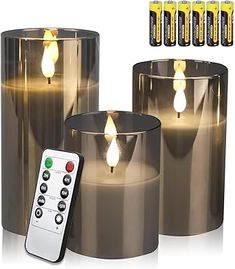 Led Pillar Candle, Flameless Led Candles, Flickering Lights, Battery Operated Candles, Flickering Candles, Pretty Decor, Candle Warmer, Candle Sizes, Ceiling Fan In Kitchen