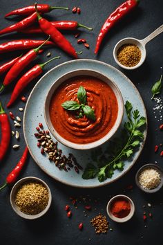 A photo of a  Harissa which is a type of dairy free sauces Gluten Free Diet, Improve Digestion, Vegan Diet