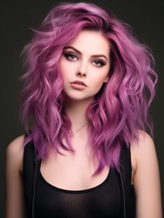 Hair Bases, Fuschia Hair, Purple Ideas, Bright Blue Hair, Stylish Hair Colors