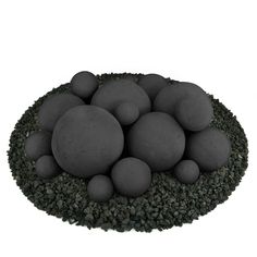 some rocks and gravel on top of each other in the shape of a ball or circle