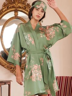 A luxury Asian inspired floral eye mask makes your sleep time elegant and joyful. Explore Ulivary's kimono robes and other accessories to get a complete collection of the same pattern. - Cover Fabric: High-quality polyester Charmeuse, silky comfort and hand-painted art prints.- Filling: Chemical fiber cotton filling- Washable: Machine washable or hand wash in cold water. - Adjustable Strap Circumference: Fits for most people. Exquisite gift boxes packaging, a best sweet gift for birthdays, anniv Elegant Spring Sleepwear With Kimono Sleeves, Elegant Sleepwear With Kimono Sleeves For Spring, Elegant Spring Kimono For Sleep, Elegant Spring Kimono For Home, Spring Sleep Robe With Kimono Sleeves, Elegant Spring Home Robe, Silk Kimono With Floral Print For Loungewear, Floral Print Kimono Sleeves Sleep Robe, Elegant Summer Sleep Kimono